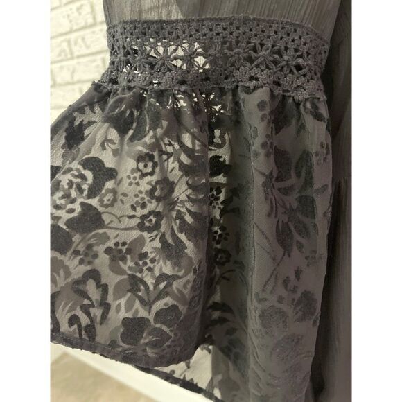 Band of Gypsies Chiffon Overlay Boho Dress Size M - Picture 6 of 10